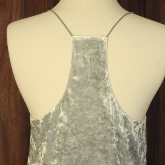 CeCe Dress, Silver Velvet Mini, Size 4, Racerback - Picture 9 of 11